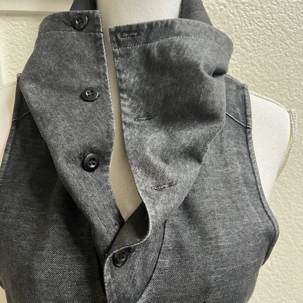 RIVER ISLAND Women's Vest Waistcoat Sleeveless Top Sz S Grey Button Down - Picture 3 of 7